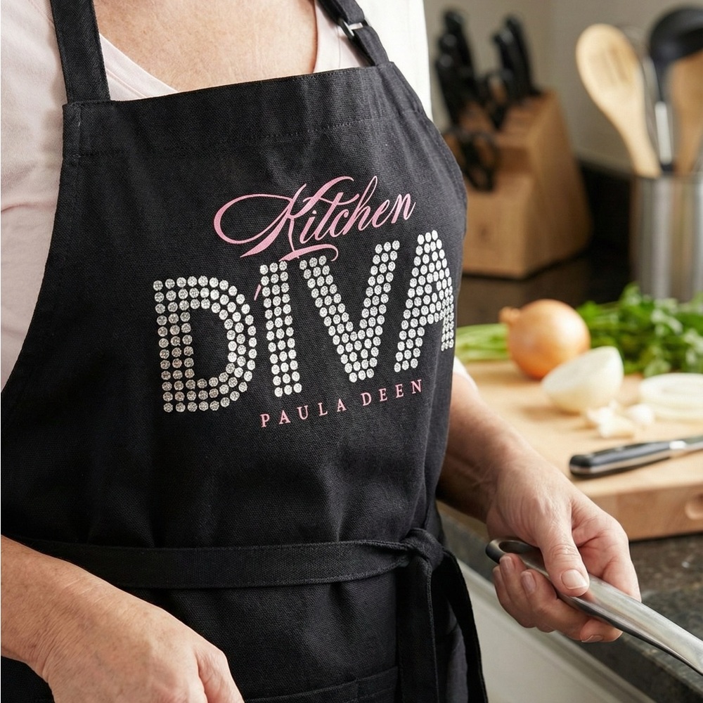Paula Deen Black Kitchen Diva Apron